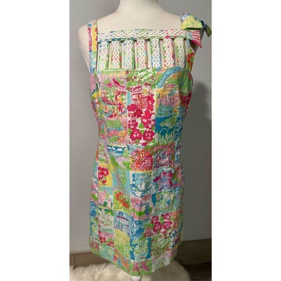 Lilly Pulitzer 4 state mind ricci shift dress states patchwork 6 - Picture 11 of 11